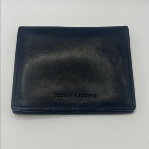 Dooney & Bourke Black Leather Card & Key Holder Minimalist